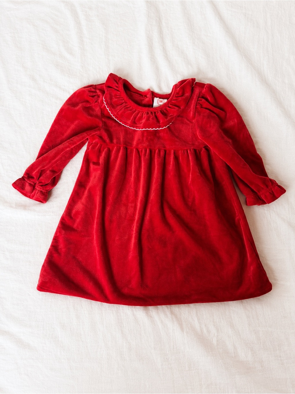Wonder Nation Toddler Girl Red Velour Holiday Dress — Size 18M